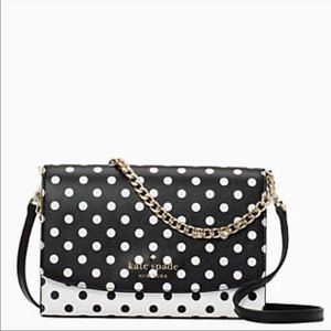 Kate Spade New York Polka Dot Crossbody Black / White